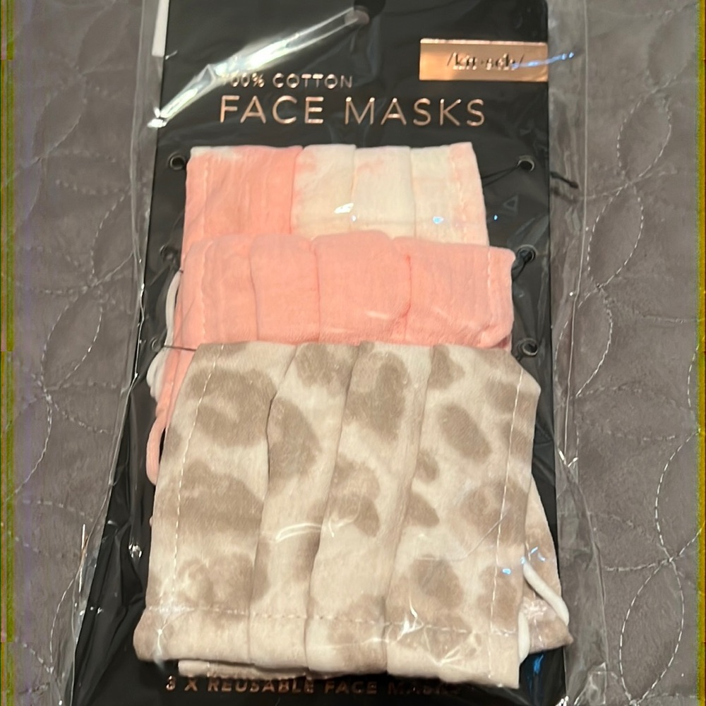 NWT KIT SCH 100% Cotton Face masks X 3